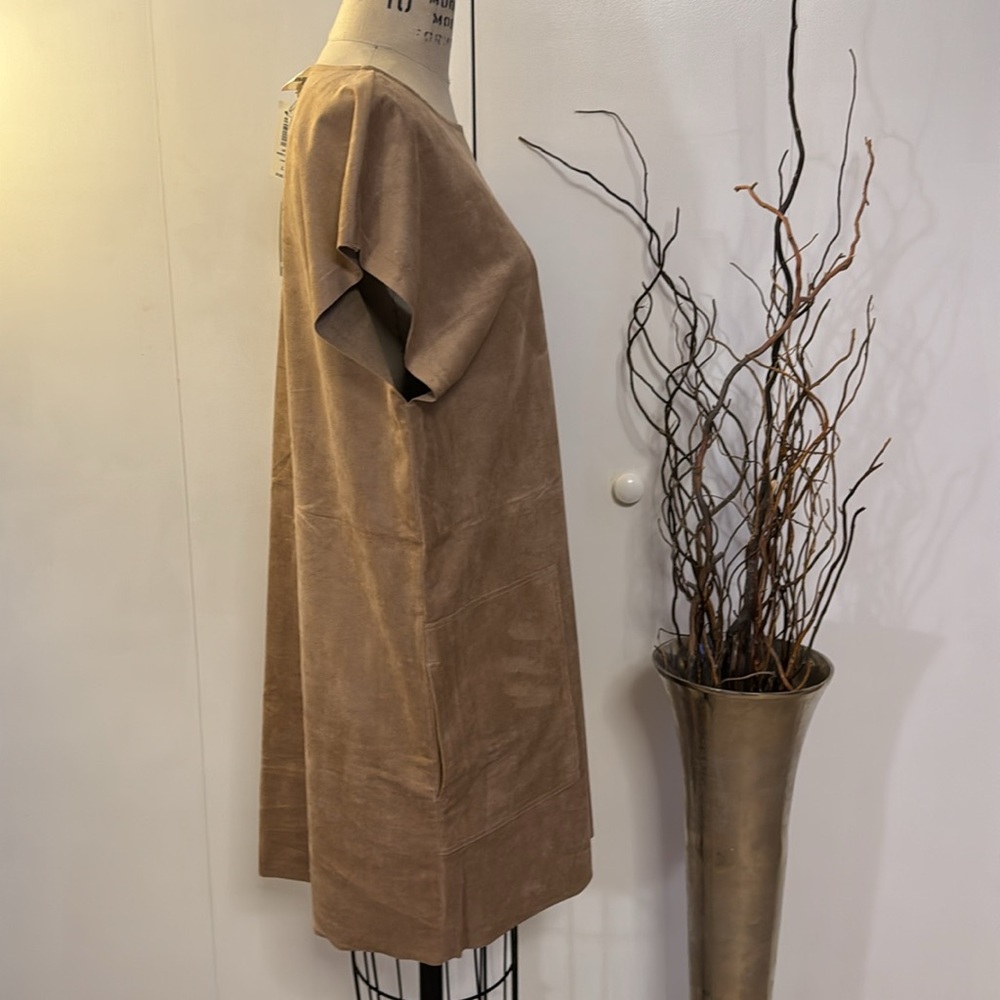 Wilfred Free Nori dress in camel - cap sleeve midi - Picture 9 of 9